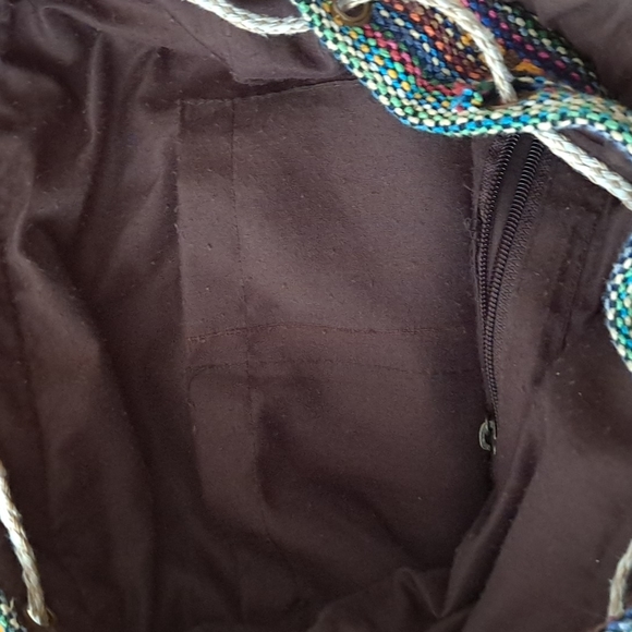 Bohemian woven multicolored backpack - Picture 11 of 11